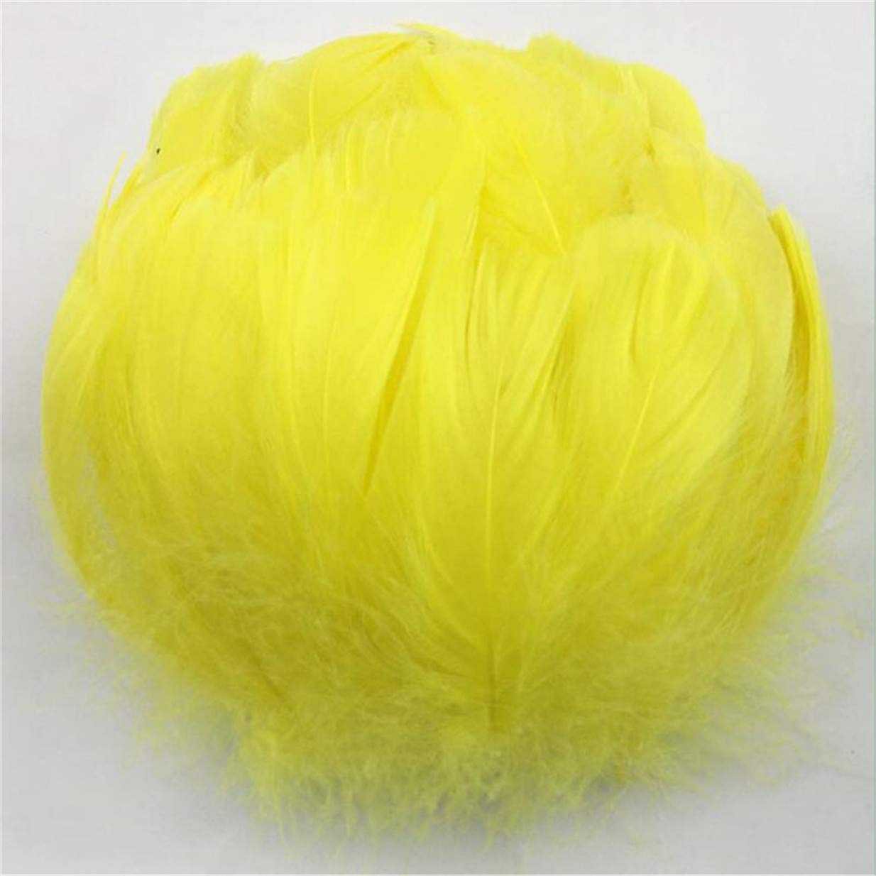 EJY 100Pieces/Pack Colorful Goose Natural Feathers for DIY Making Handmade Arts and Crafts Supplies,Yellow