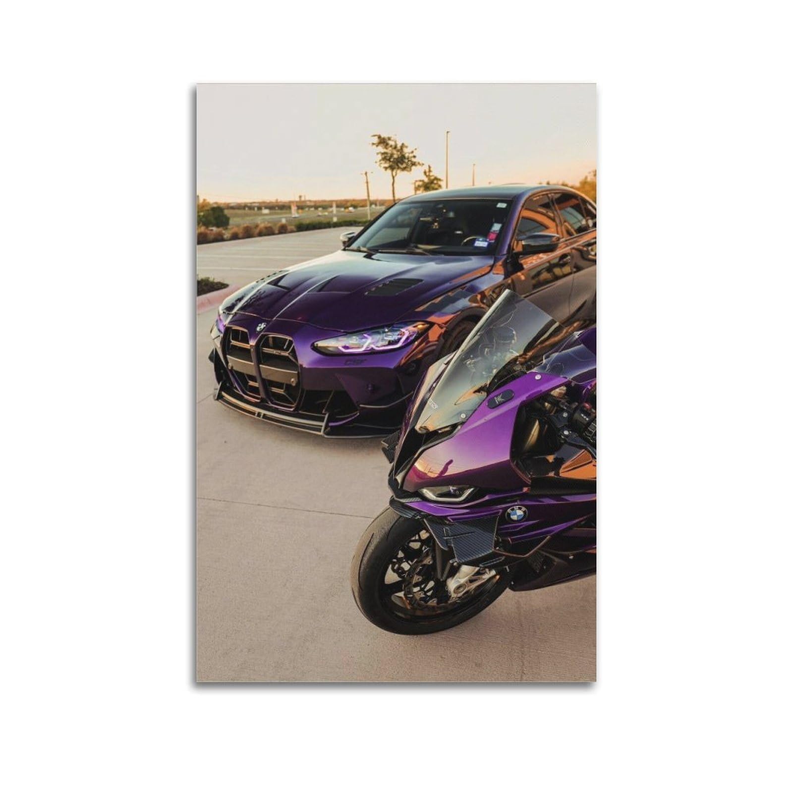 XKUGA Supercar Poster G80 M3 Competition S1000RR Superbike Modern Decorative Canvas Prints - Ideal Wall Art for Family, Man Cave, Game Room, Boys & Girls Bedroom 20x30inch(50x75cm)