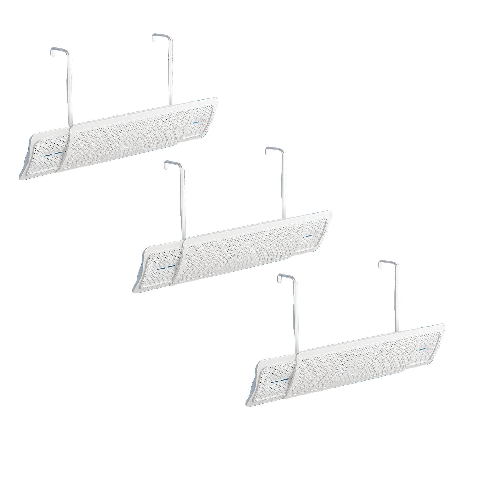 Deflettore Condizionatore Universale Aria Condizionata Condizionatori Deflettore Freddo/Calda, Donne in Gravidanza Condizionatore Bianco Regolabile Parabrezza,per Casa/Anziani (03-Blanc (3 pezzi))