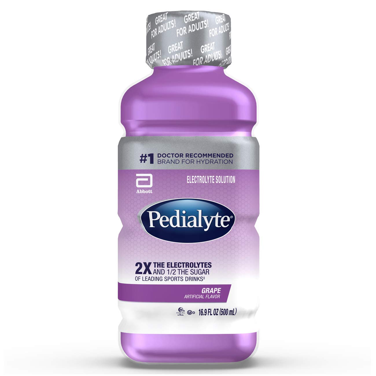 Pedialyte Electrolyte Solution Grape 16.9 fl oz, 12 Count