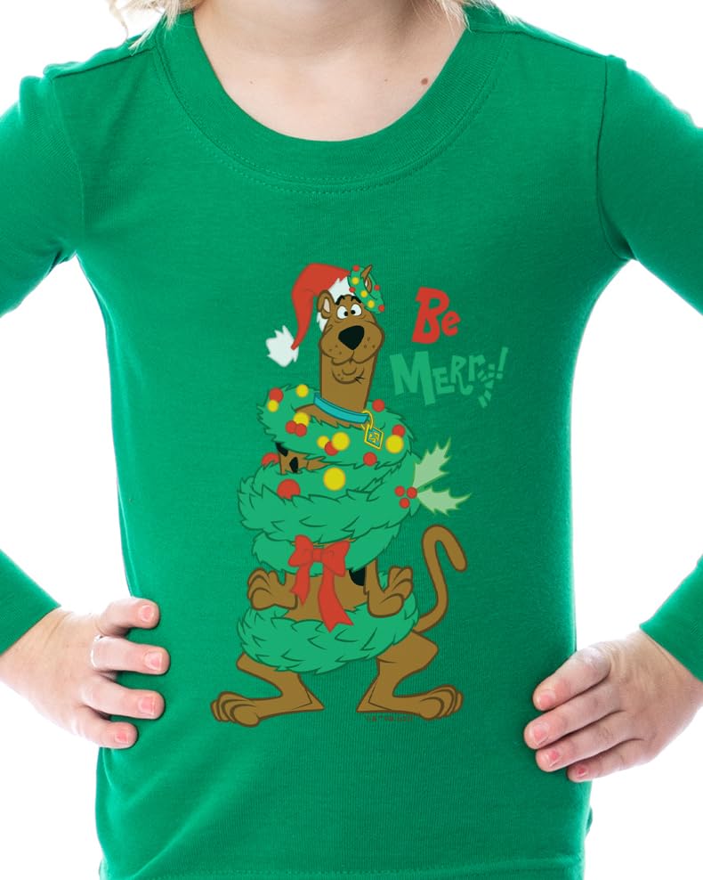 INTIMO Scooby-Doo Unisex Toddler Christmas Be Merry Santa Tight Fit Sleep Pajama Set2