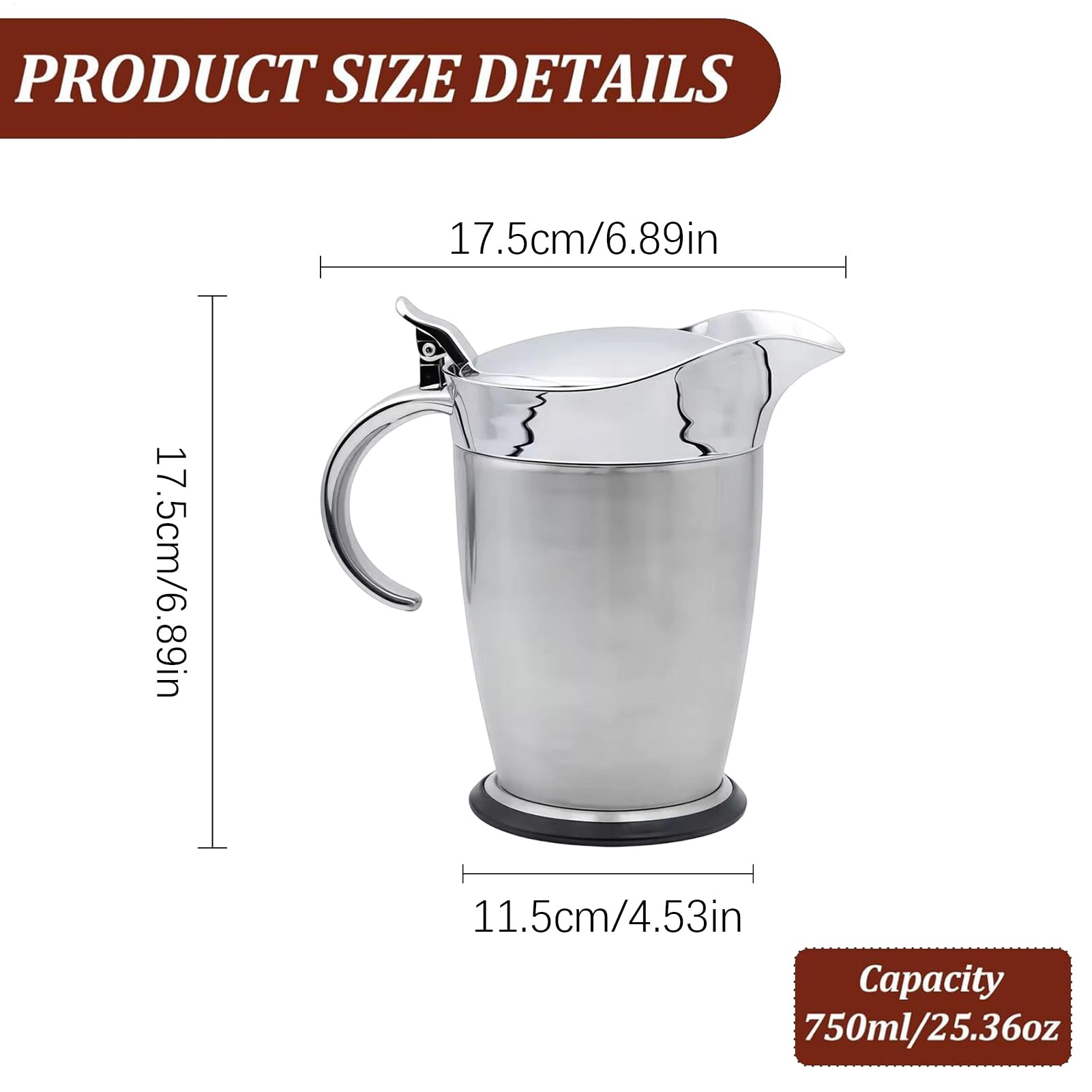 Pot À Sauce Récipient À Sauce Large Ouverture 750 ml