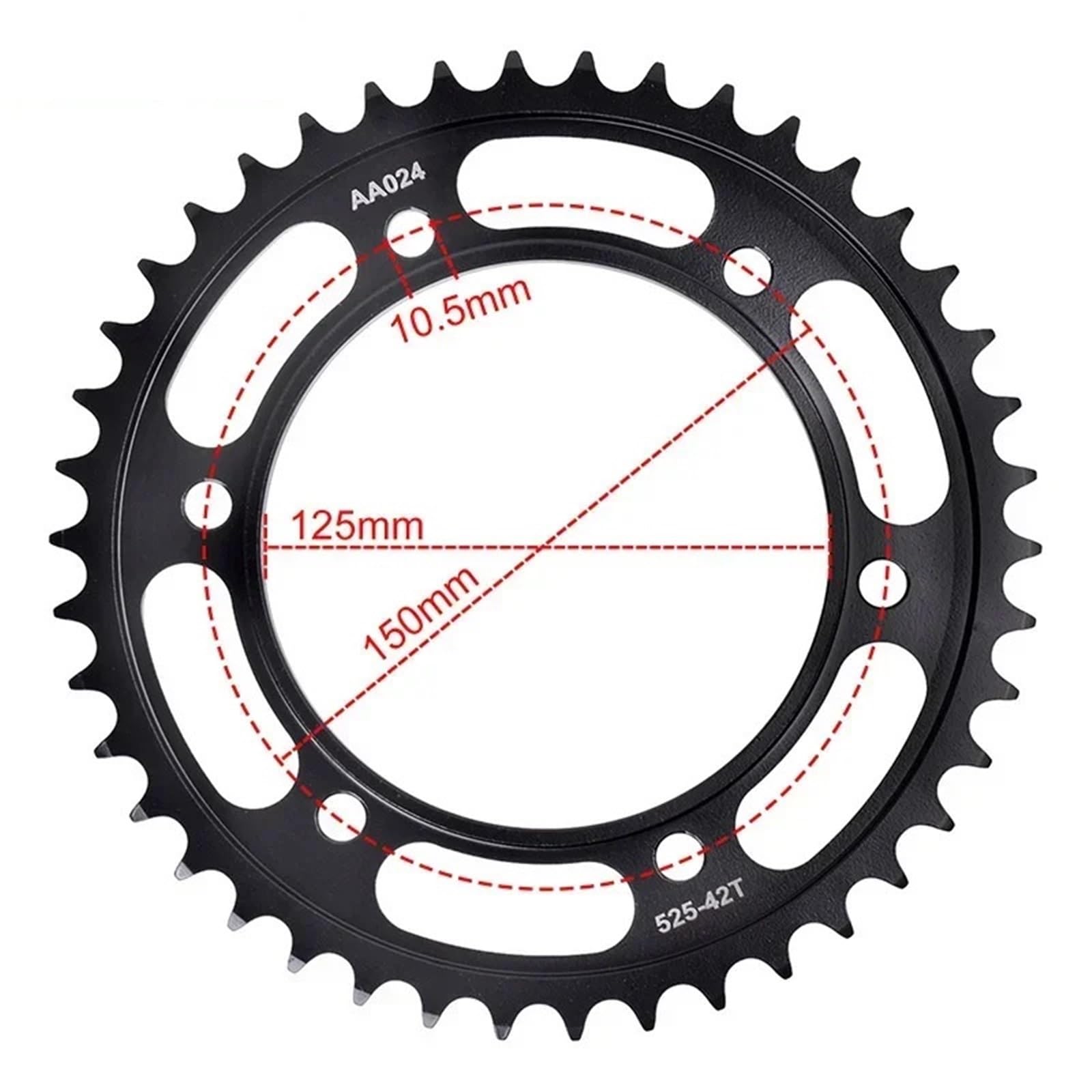 Piñón de cadena Piñón trasero de 42 dientes 525 42T, rueda libre, compatible con KT/M Road Adventure 990, compatible con Adventure S Kit de Piñón Cadena