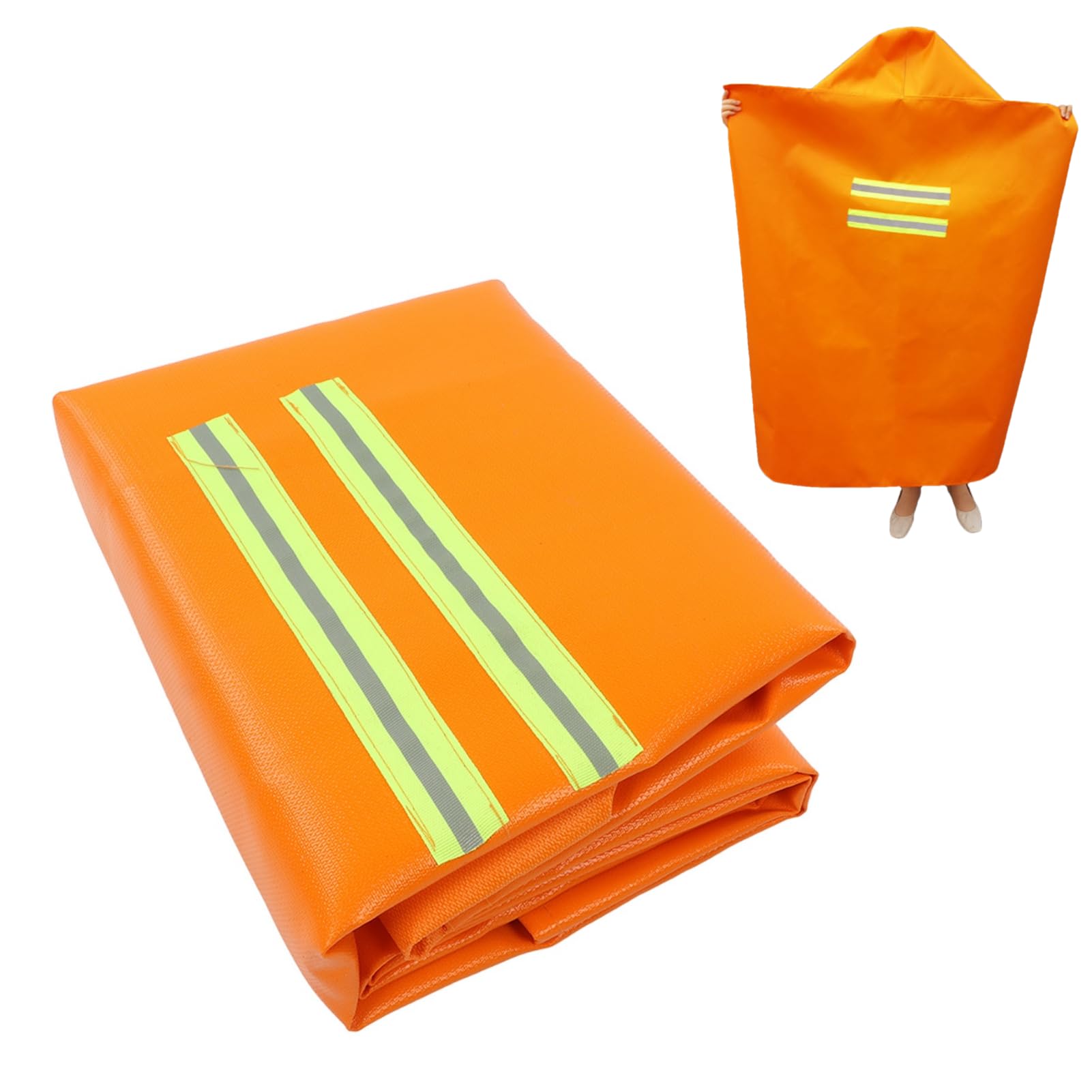 Hapivida Emergency Fire Blanket, Luminous Hooded Fireproof Safety Blanket with Silicone Coating for Home Office Camping Protection
