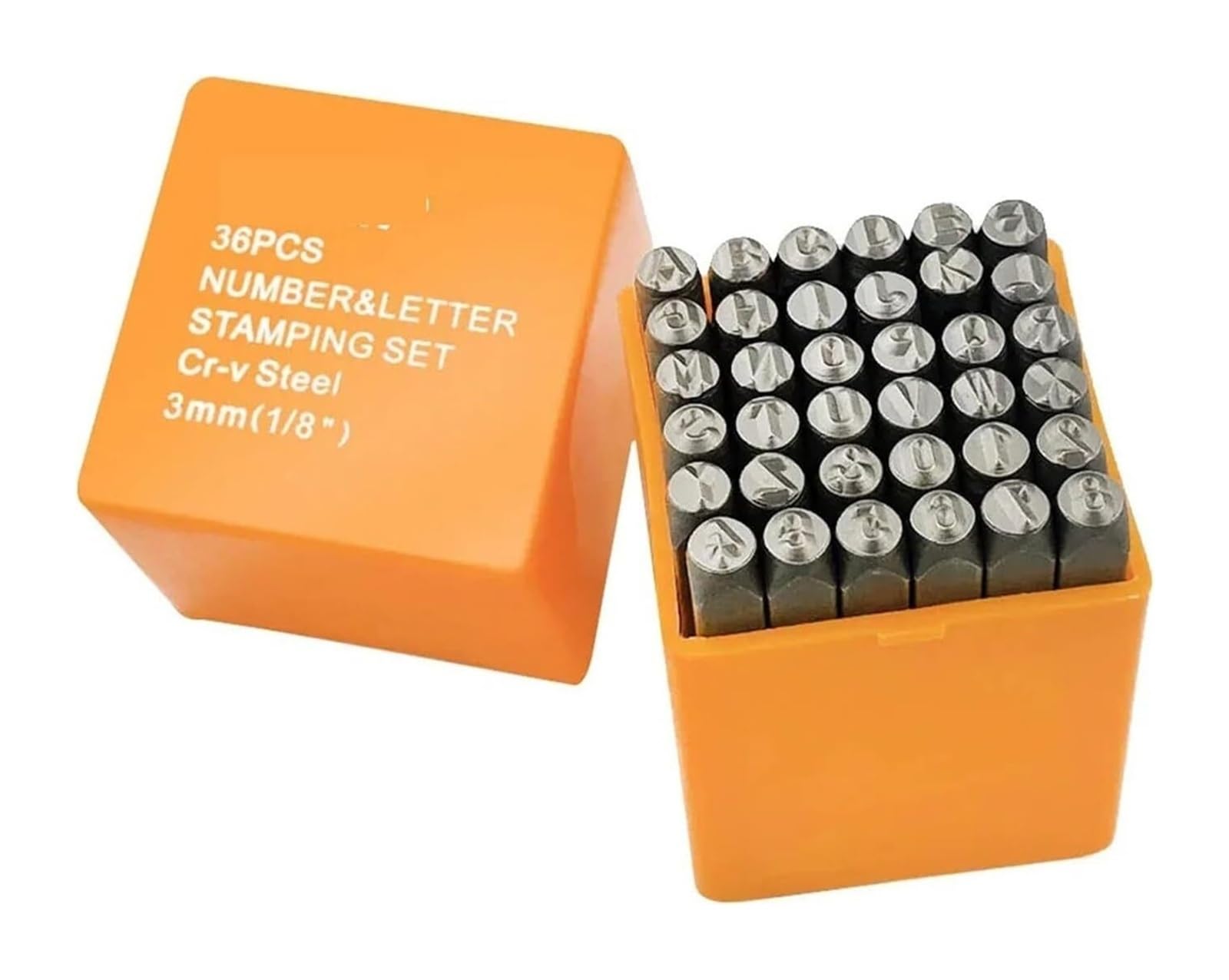 Steel Letter Mould, Letter Number Stamp Set 36Pcs 3mm Carbon Alloy Steel Punch Tool Hand Jewelry Stamping