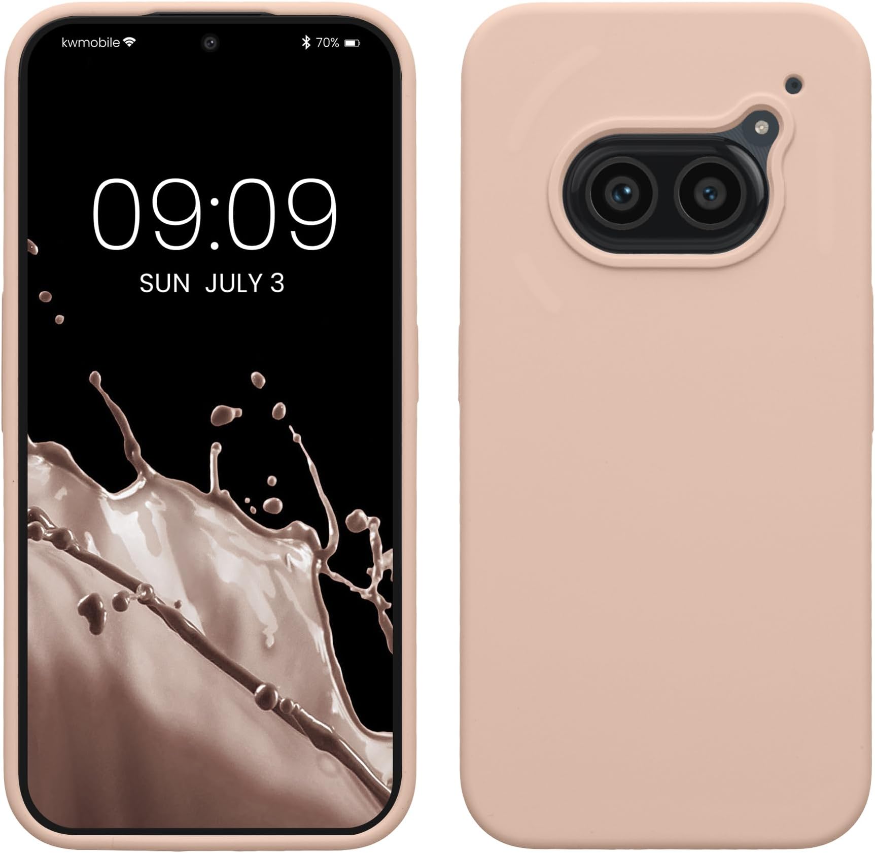 kwmobile Case Compatible with Nothing 2a / 2a Plus - TPU Silicone Phone Cover with Soft Finish - Coconut Swirl