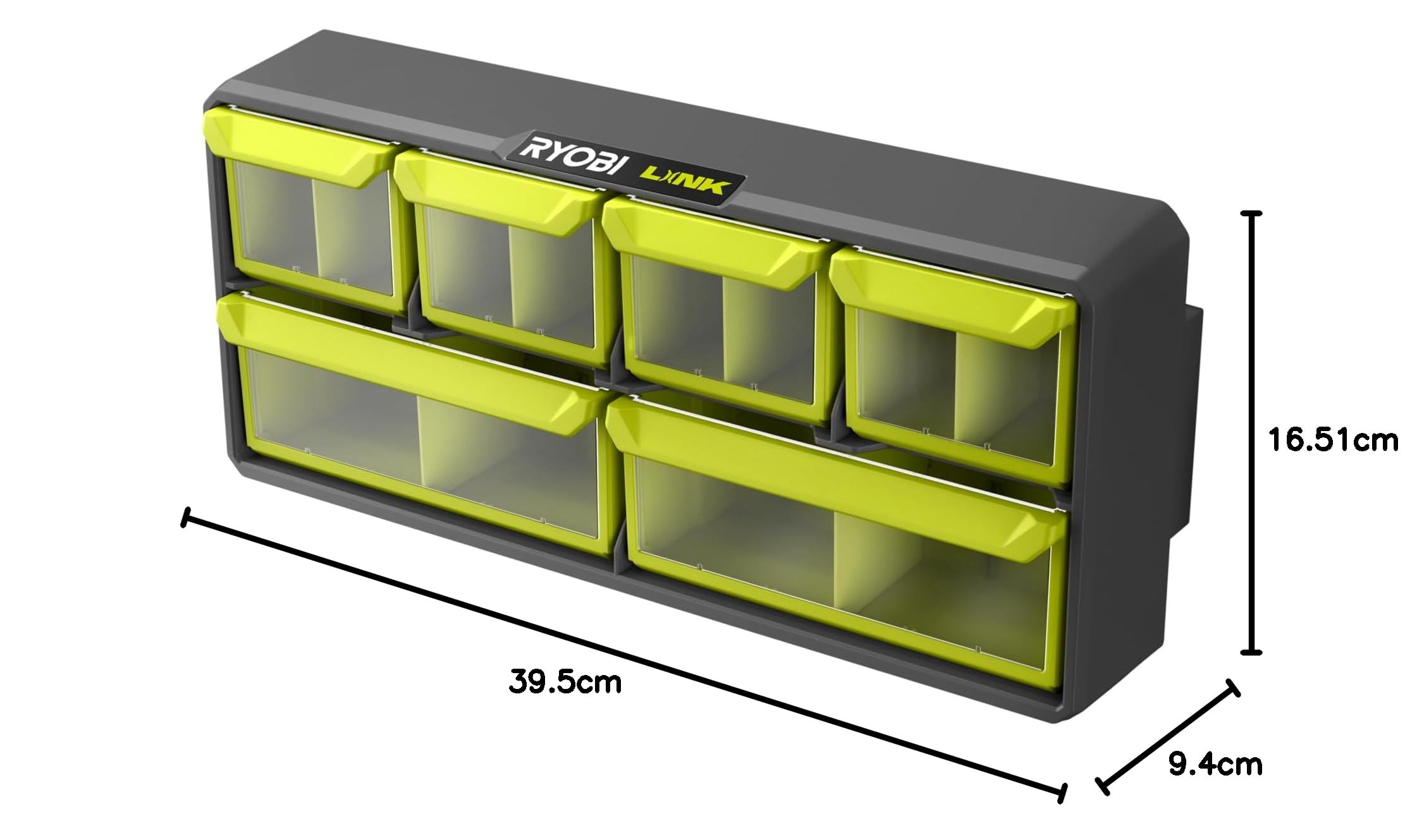 RYOBI RSLW309 - Organizador de contenedores extraíbles y separadores ajustables - Carga máxima: 9 kg - Sistema RYOBI LINK