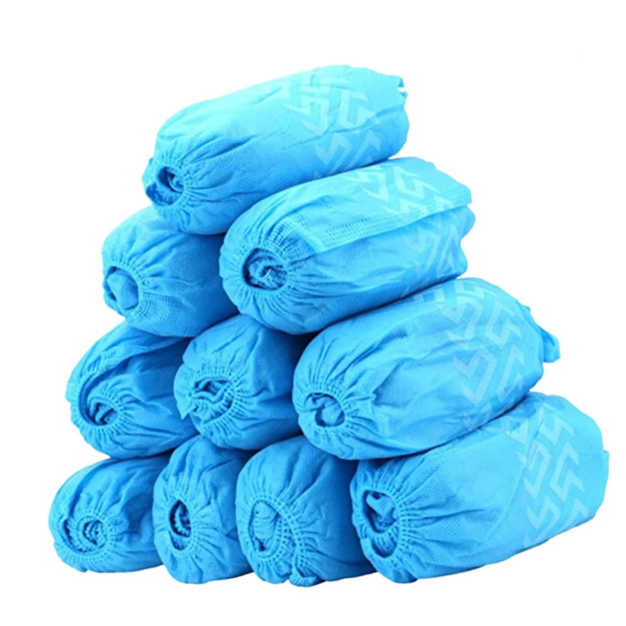 100pièces Couvre-chaussures Non Tissés Antidérapants Pour Maison Protection Boue Pluie Et Fondue Lot De Bleus