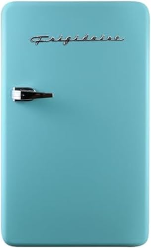 FRIGIDAIRE EFR372-BLUE - Minirefrigerador prémium de 3.2 pies cúbicos, diseño retro y compacto de esquinas redondeadas, color azul