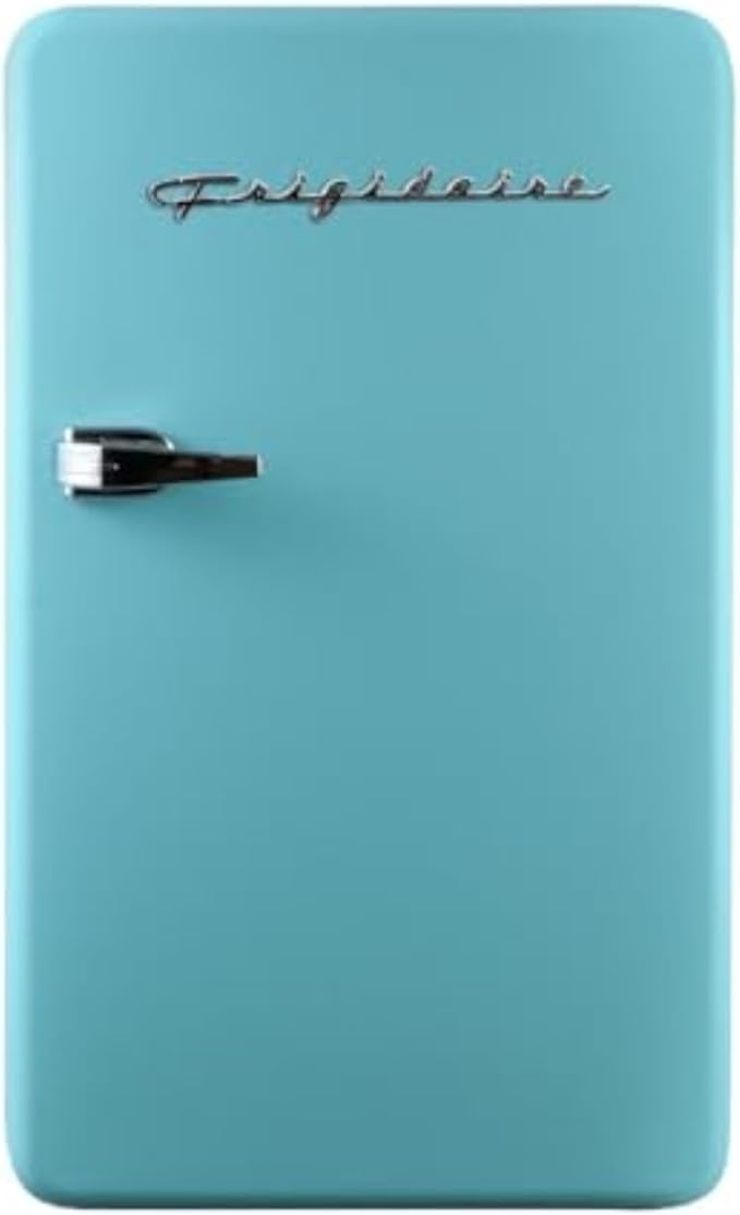 FRIGIDAIRE EFR372-BLUE 3.2 Cu Ft Blue Retro Compact Rounded Corner Premium Mini Fridge