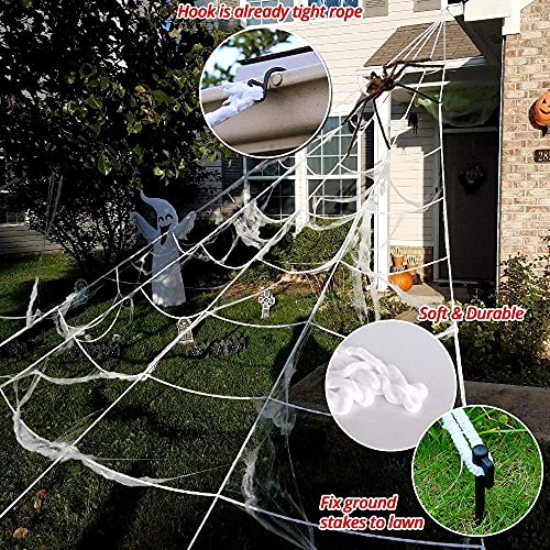 OCATO 200" Halloween Spider Web + 59" Giant Spider Decorations の商品画像 4