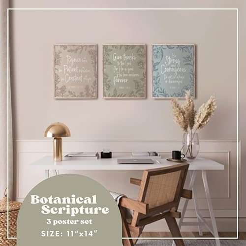 Miniatura 2 de Juego de 3 pósteres de arte para pared, versículos bíblicos cristianos, decoración cristiana, decoración de Jesús, decoración religiosa, decoración