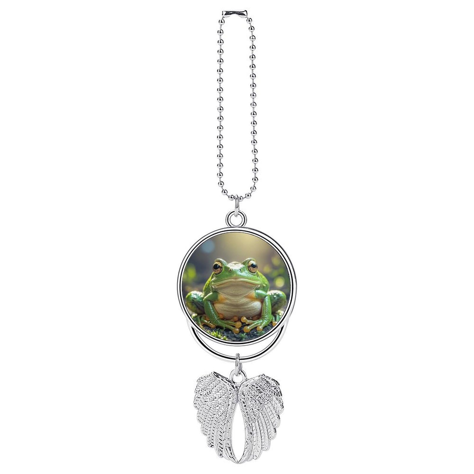 Cute Frog Car Charm Alloy Car Rear View Mirrors Hanging Ornaments Stylish Car Pendant Funny Auto Hanging Accessories Car Hanging Ornaments Gift for Women Men