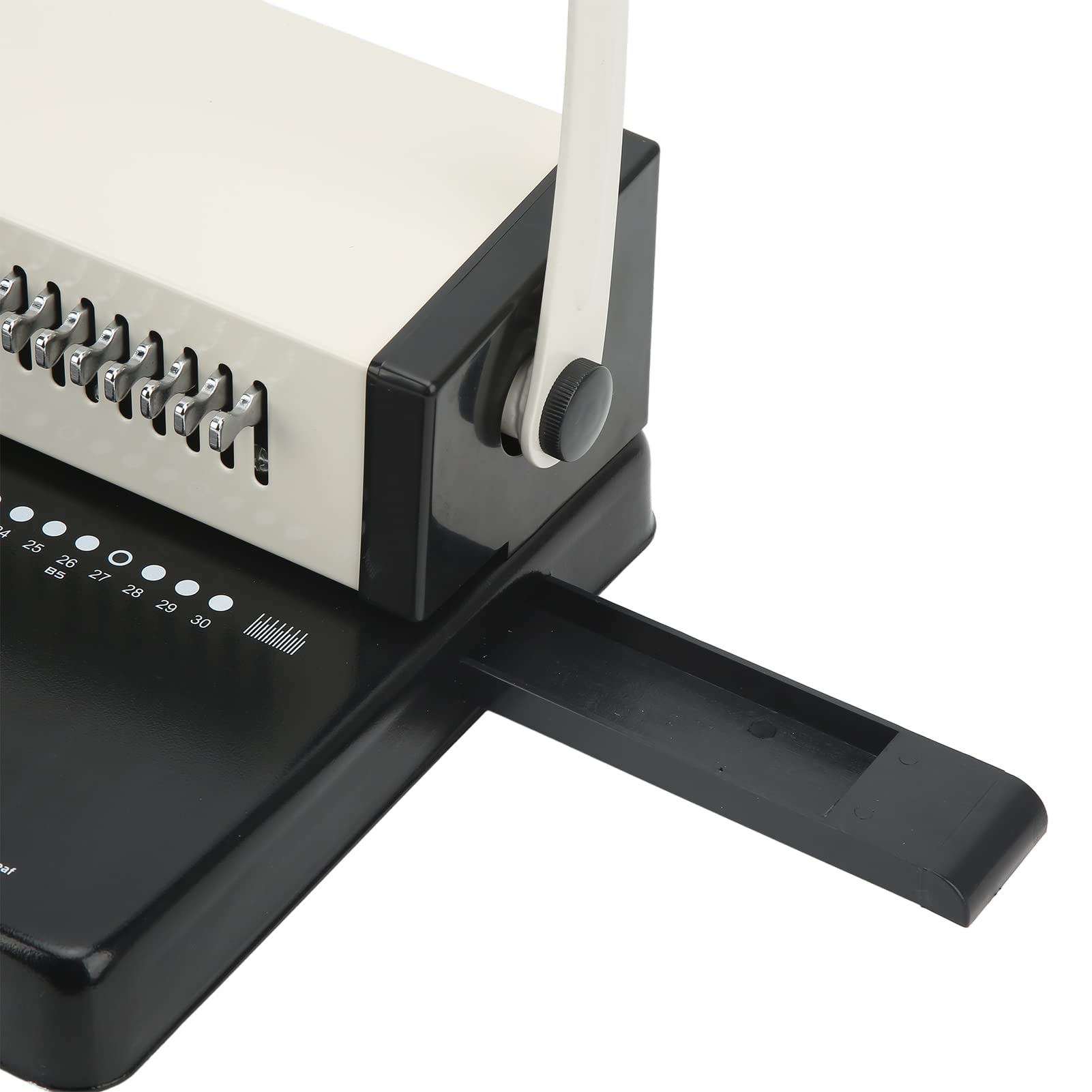 Cocoarm Perforatore per Fogli Sciolti Perforatore di Carta da Scrivania in Metallo Passo 9,5 Mm per A4 A5 B5 Capacità di 15 Fogli Margine Regolabile e Design a Leva per Ufficio Stampa Casa Negozio