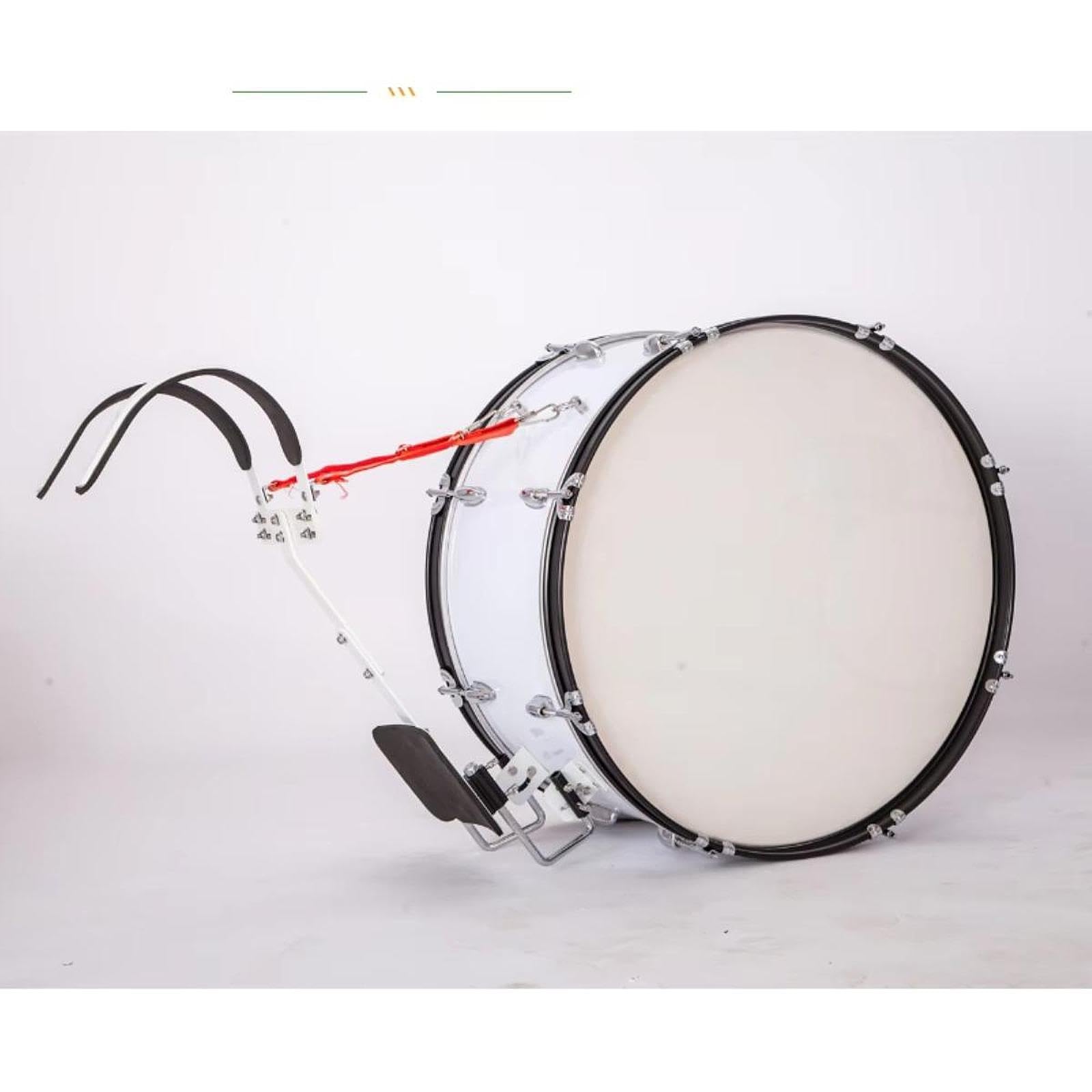 JISADER Imbracatura per tracolla per grancassa, imbracatura per rullante per banda musicale in lega di alluminio, cintura per strumenti a percussione, Orangina