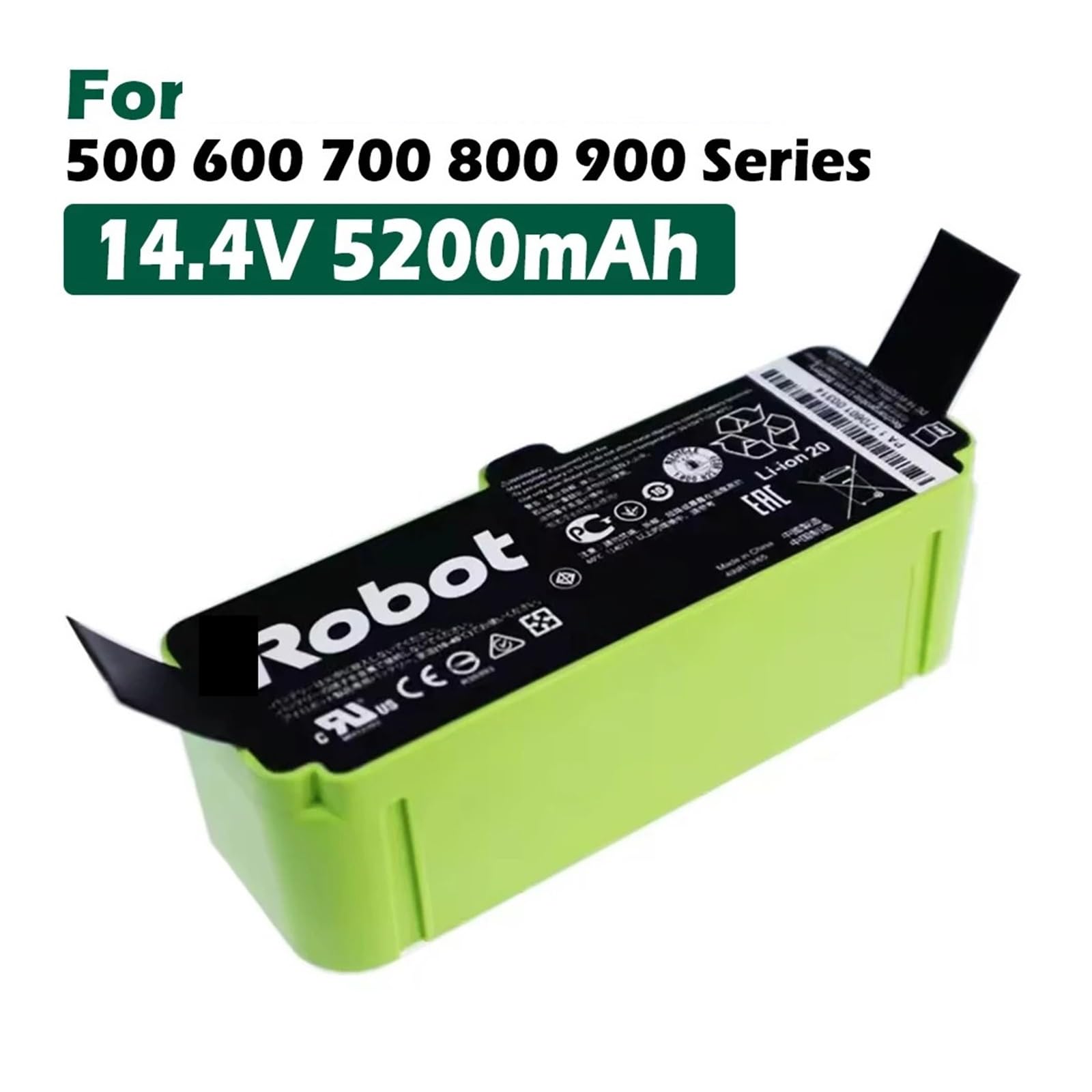 Batería De Iones De Litio, Compatible Con Roomba 900 800 700 600 Series 960 980 981 965 895 775 695 690 681 760 890 891, Batería De Repuesto For Aspiradora Robot(5200mAh)