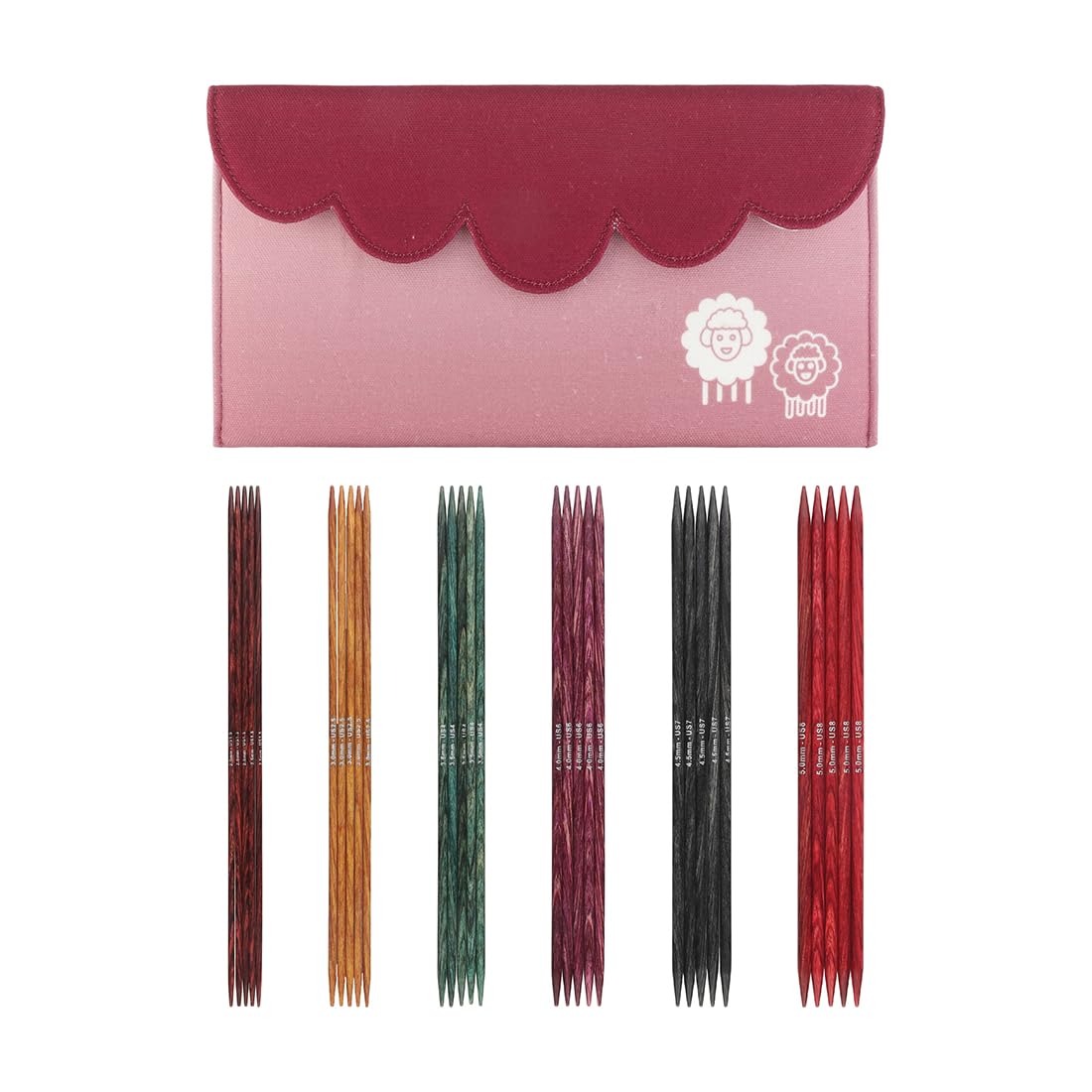 KnitPro - Dreamz Double Pointed Knitting Needle Starter Set - 6 Sizes - 20cm