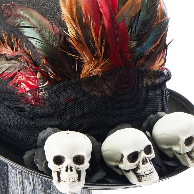 BLESSUME Steampunk Skull Hat Unisex Fancy Dress Top Hat for Carnival Halloween, Theme Party, Style# G - Image 6