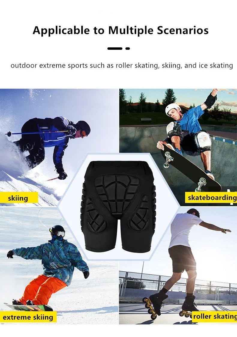 Pantalones Cortos de Portero con Protección para Cadera y Muslos – Shorts de Fútbol con Almohadillas Acolchadas, Hombre/Mujer (Tallas S-XXL)