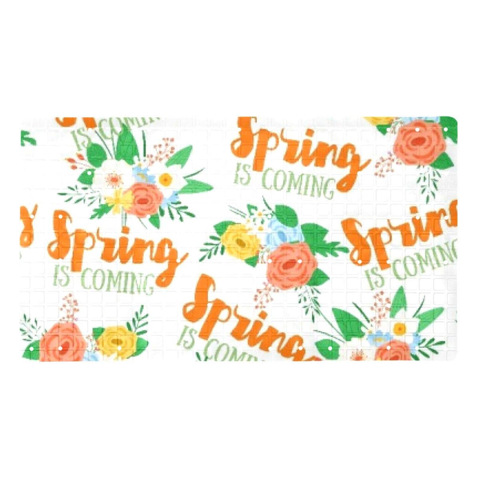 Tapis de douche antidérapant avec motif lettre pour sécuriser le bain des enfants