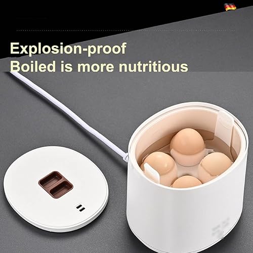 Miniatura 2 de COOKOE Vaporizador eléctrico de huevos, olla de huevos, olla de huevos duros cocidos, cocina de huevos inteligente de 110 V, cocina de huevos