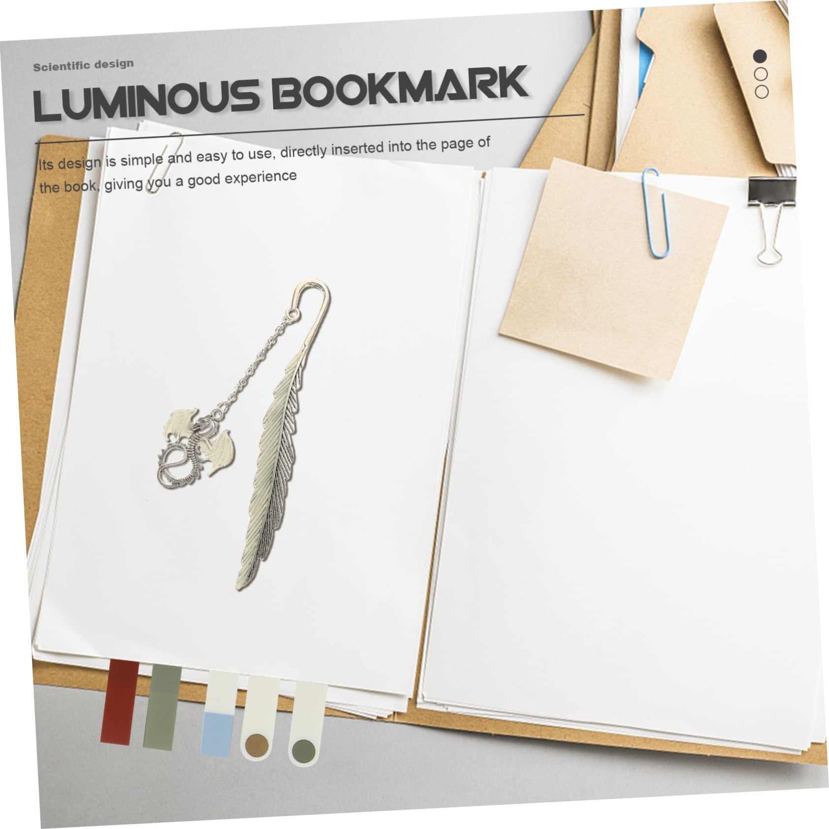 Housoutil 5 Sätze Retro Leuchtende Lesezeichen Noctilucence Plume Bookmark Für Studenten Vintage Stil Einfach Für Schreibwaren 2 Stück * 5