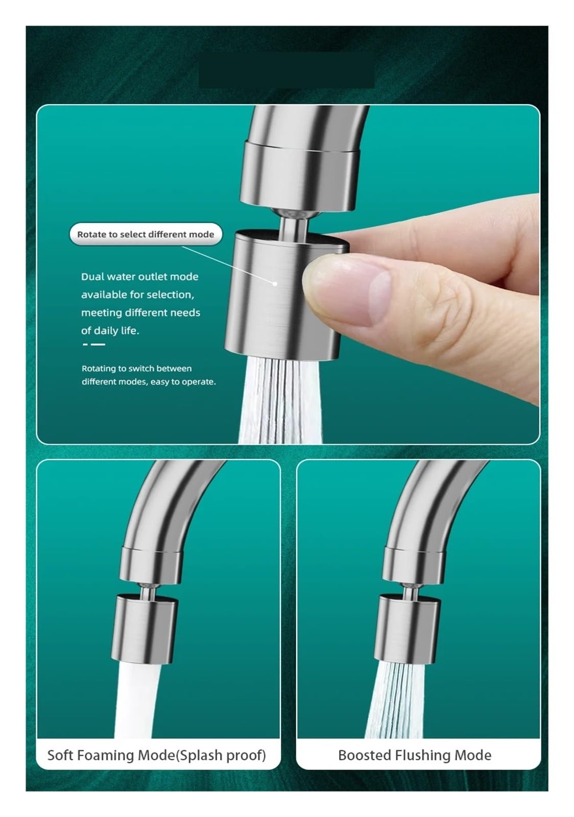 QHQQXN Grifo de Agua Caliente instantáneo, Grifo eléctrico de con Boquilla Flexible, caño de Acero Inoxidable, Accesorio para Fregadero de Cocina de Calentamiento rápido, diseño Plateado Moderno para