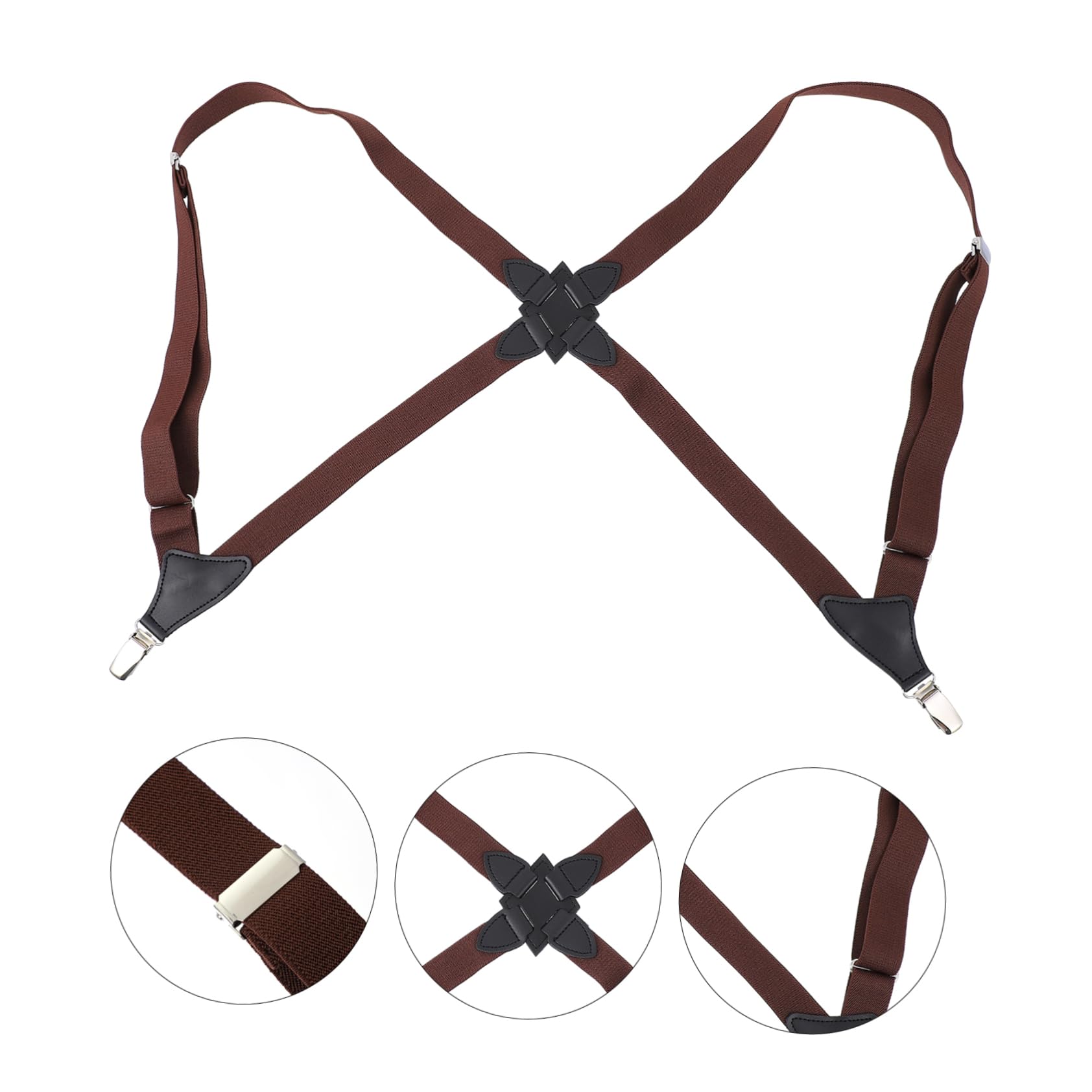 CALLARON Lot De 3 Bretelles Élastiques À Clipser Pour Pantalons Pratiques Et Décoratives Pour Hommes Et Femmes