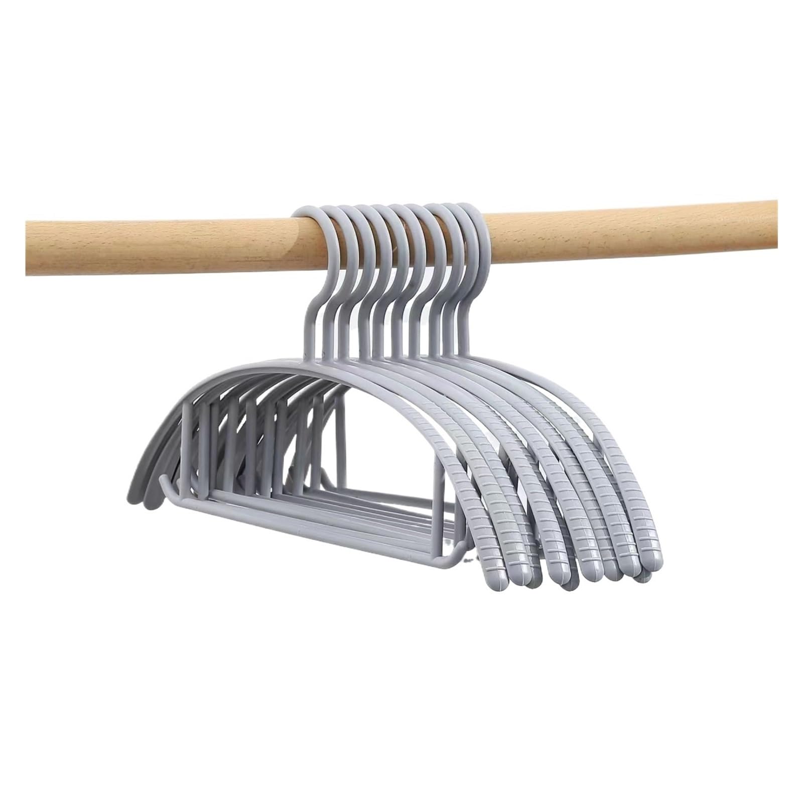Clothes Hangers Clothes Hangers Plastic Non-slip Seamless Traceless Semicircle Coat Drying Windproof Racks