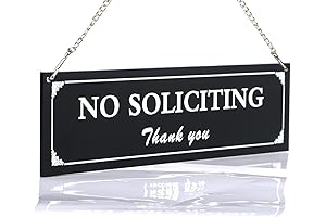 No Soliciting Hanging Sign: Protect Your Privacy with our Premium Frosted Sign