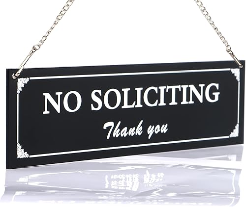 Letrero de no solicitar para casa, fuerte autoadhesivo para el hogar, letrero colgante de no abogados para puerta delantera, material esmerilado de