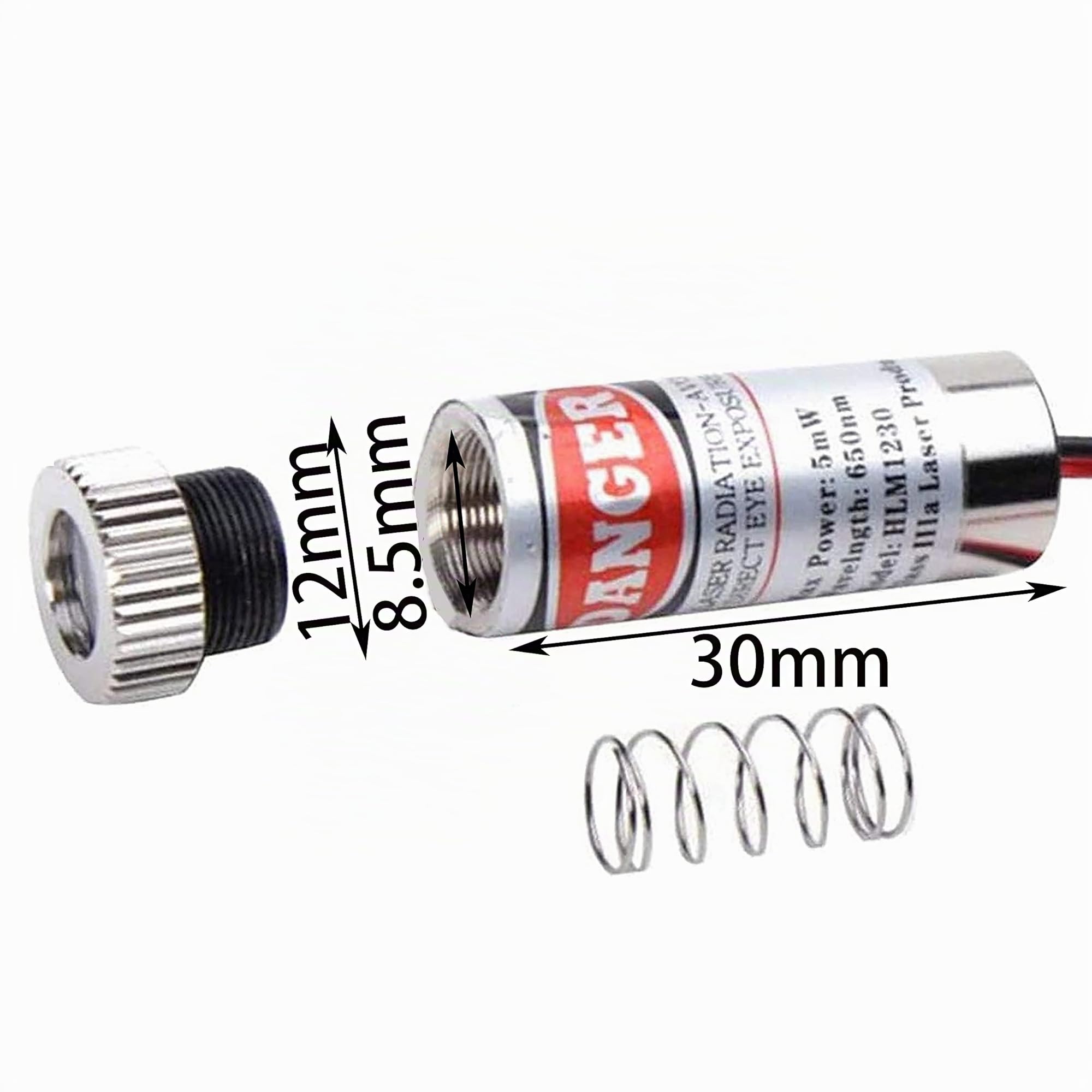 GERUI 4 pezzi moduli laser focalizzabili a croce laser a messa a fuoco regolabile laser rosso 3-5 V 650 nm con lenti in plastica, laser a croce, utilizzato per la correzione e l'allineamento di