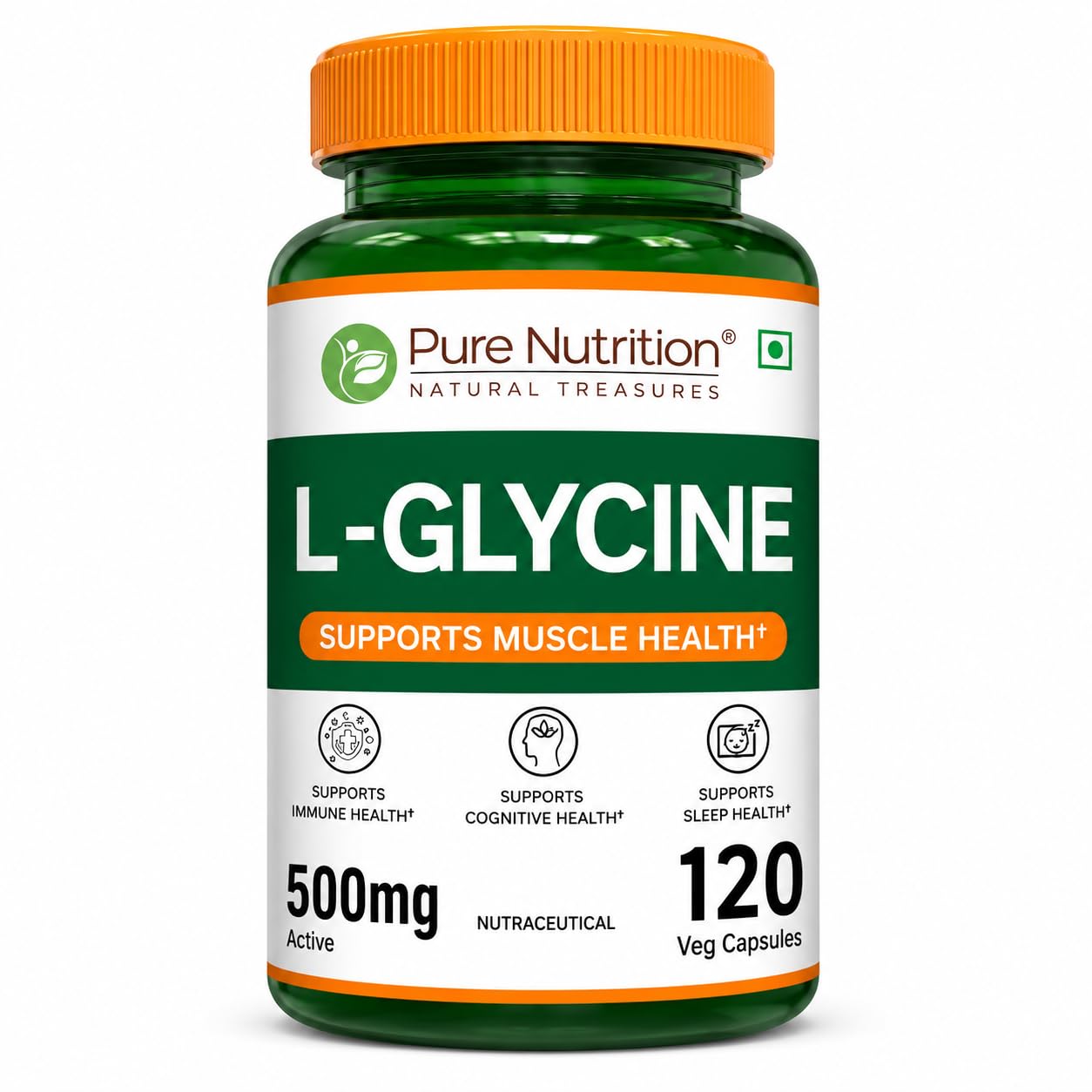 Pure Nutrition L Glycine Supplement (500mg) 120 veg Capsules | Supports Muscle Health, Brain & Sleep Health | Support Strong Immune System & Cellular Health-image-27