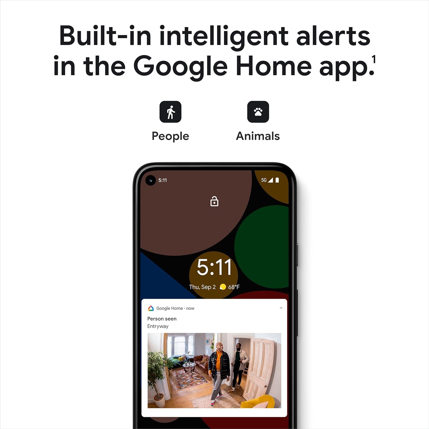 Google Indoor Nest Security Cam 1080p (Wired) - 2nd Generation - Non-Retail Packaging - Fog - 1