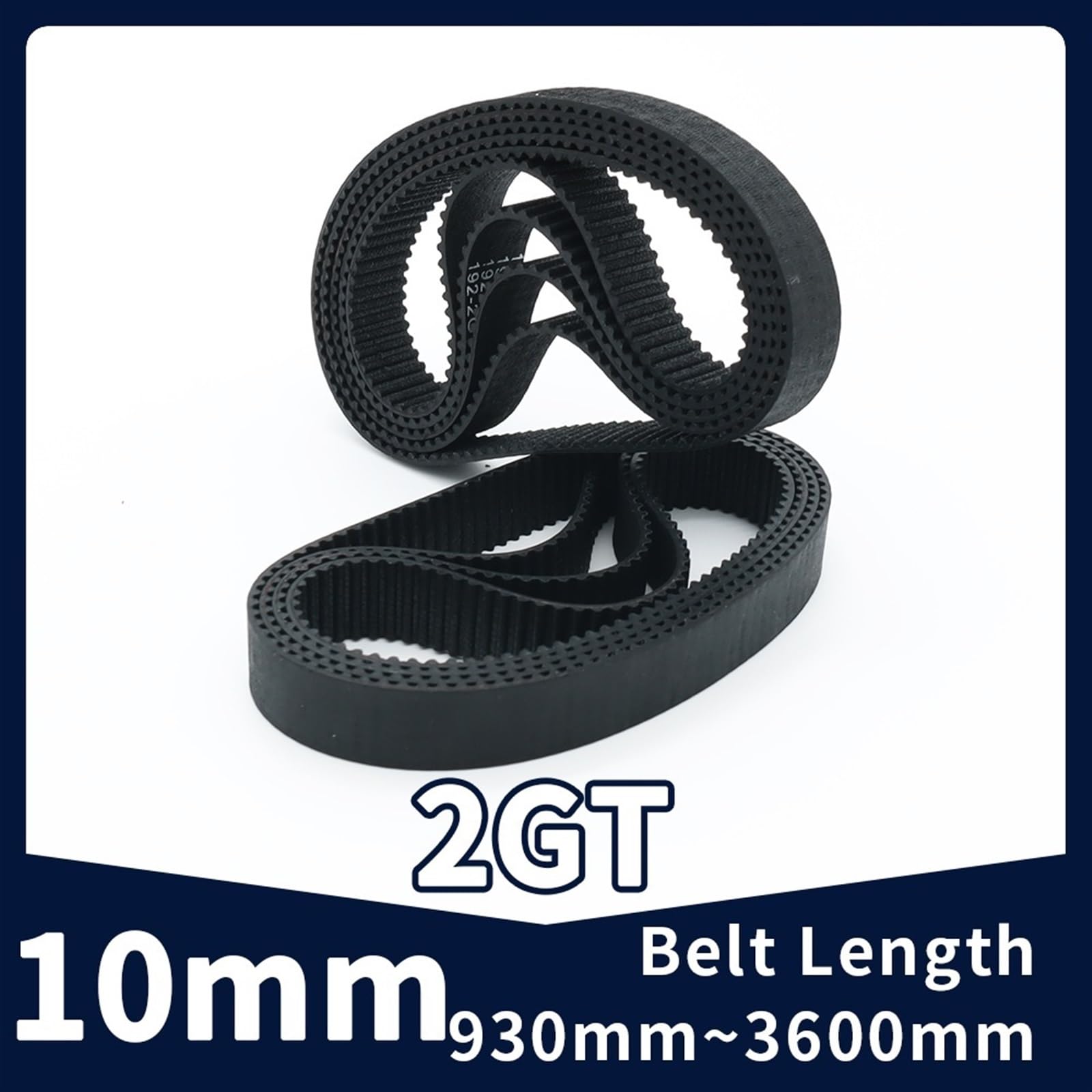 3D-Drucker-Zahnriemen 10 mm Zahnriemenbreite GT2 2GT Riemenlänge Umfang 930 mm ~ 3600 mm 2M Gummi-Synchronriemen mit geschlossenem Regelkreis Teile 3D-Drucker(3000mm,5PCS_10MM)