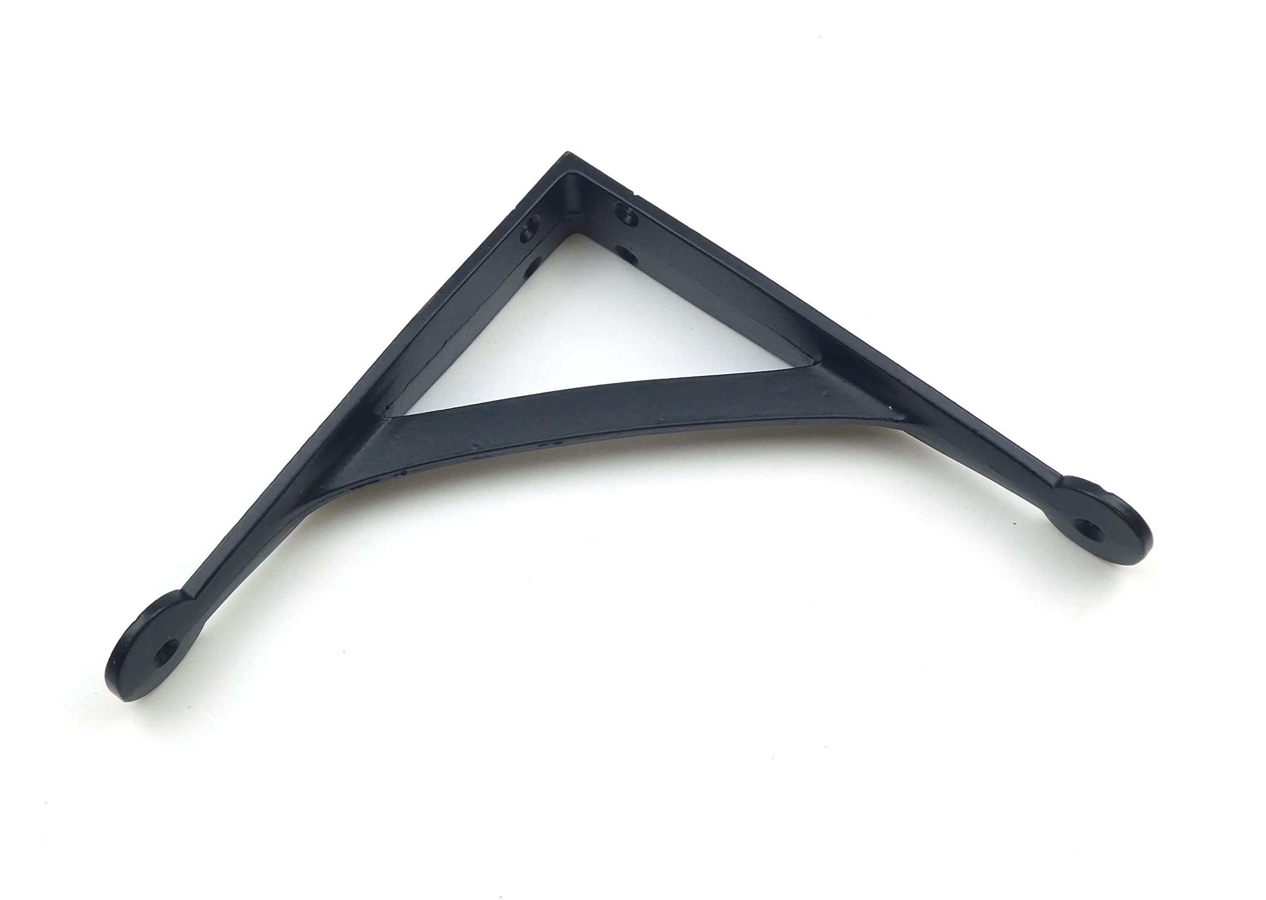 Oakcrafts Black - Pair Of Epoxy Gallows Shelf Brackets Antique Cast Iron (7" X 7" / 175Mm X 175Mm)
