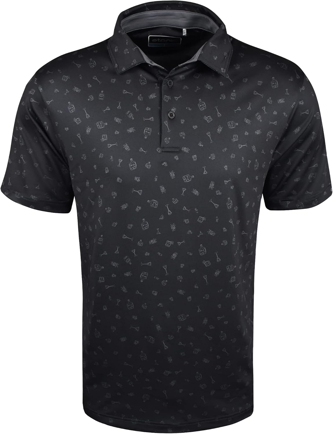 Etonic Martini Glass Print Golf Polo