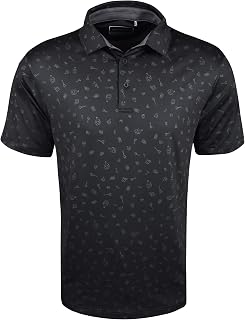 Martini Glass Print Golf Polo