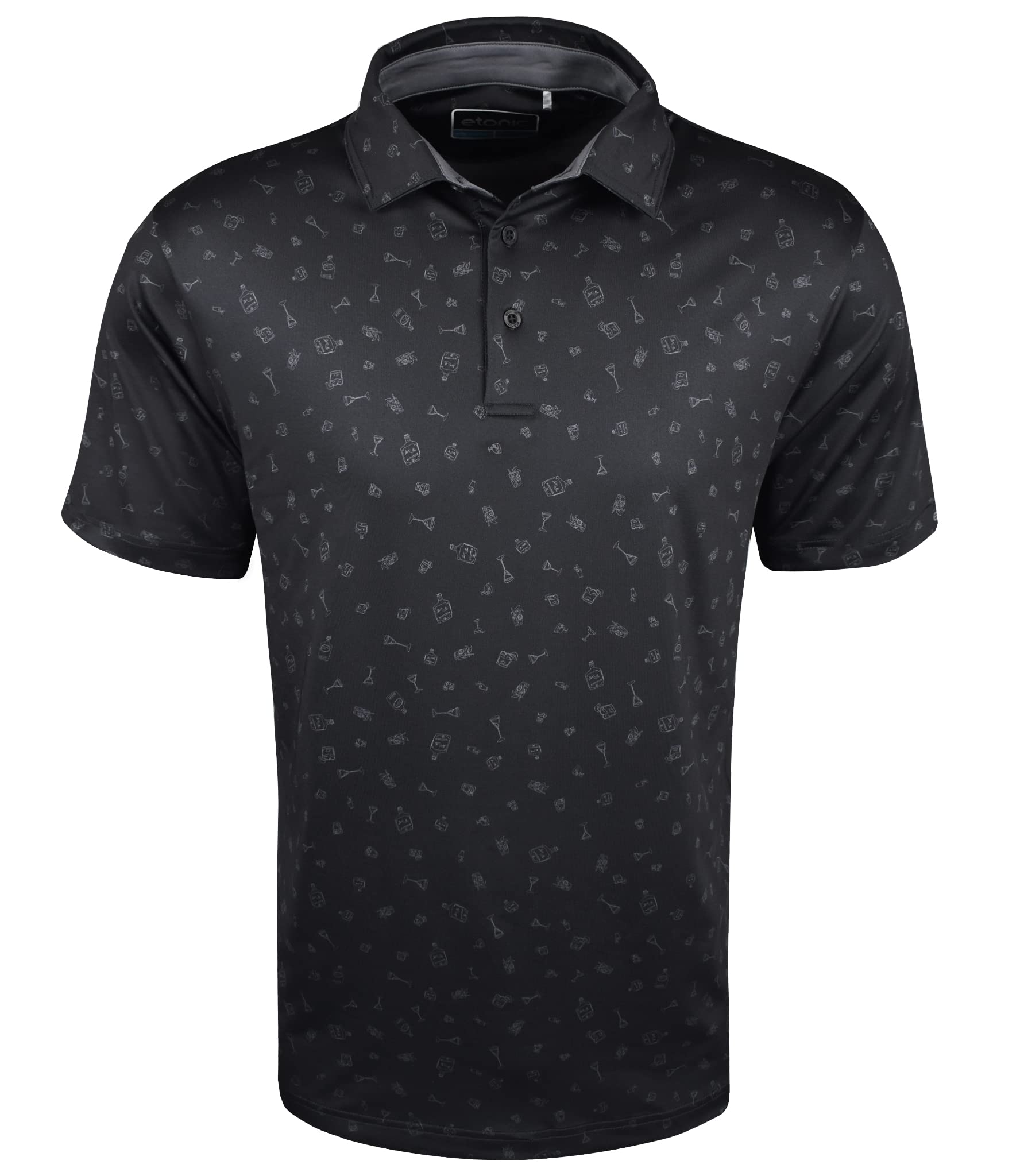 EtonicMartini Glass Print Golf Polo