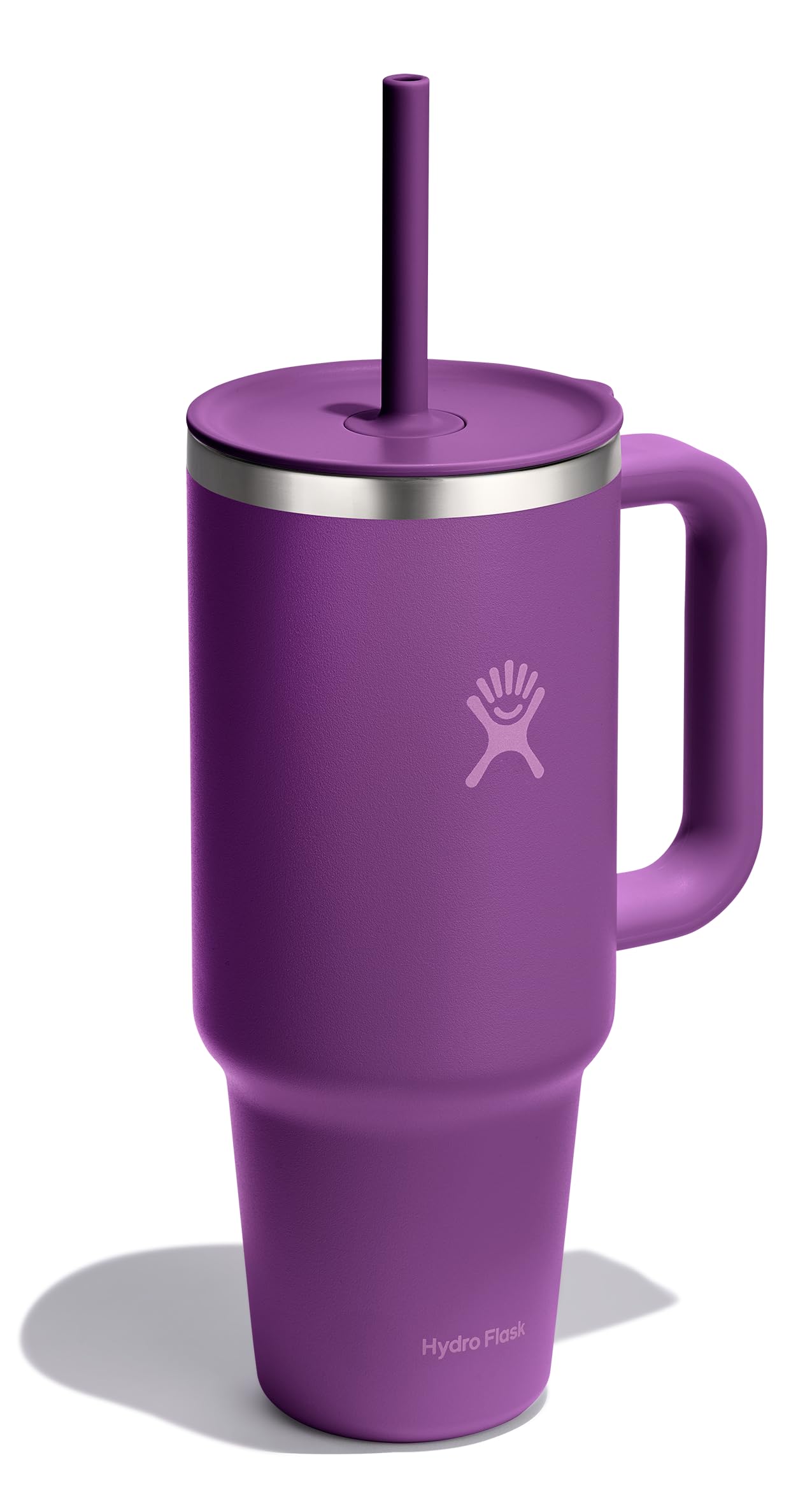 Hydro Flask Travel Tumbler with Handle, Lid and Straw - Insulated Stainless  Steel in 40 Oz Beachplum Purple | Grocery Pickup & Delivery | Whole Foods  Market