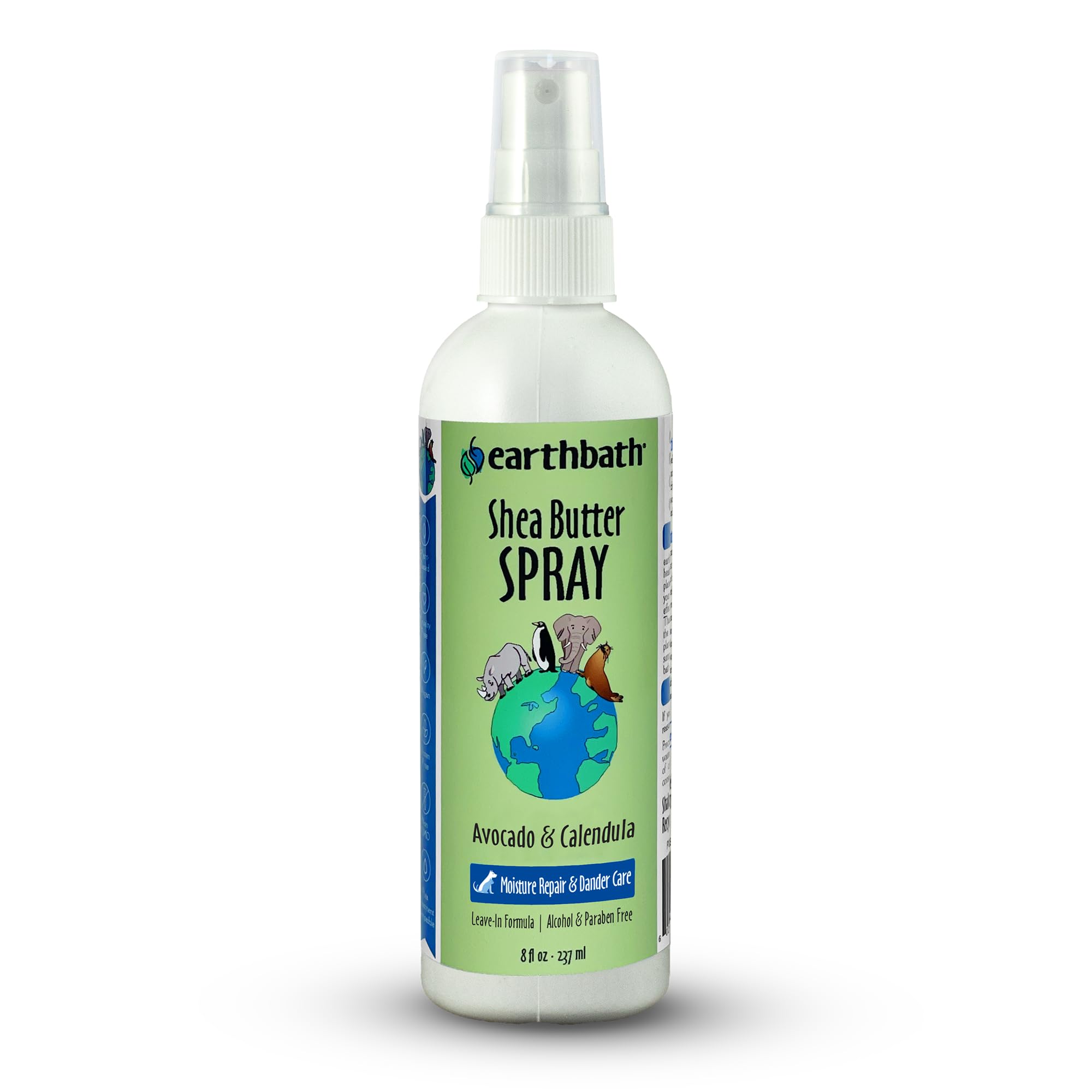 Earthbath Shea Butter Spray, Moisture and Dander Care, Alcohol & Paraben Free 8 oz