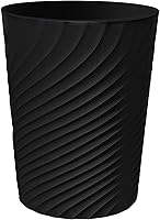 DAJITRE 1.8 Gallon Slim Trash Can - Black Space-Saving Wastebasket for Bathroom, Office, Bedroom, Kitchen