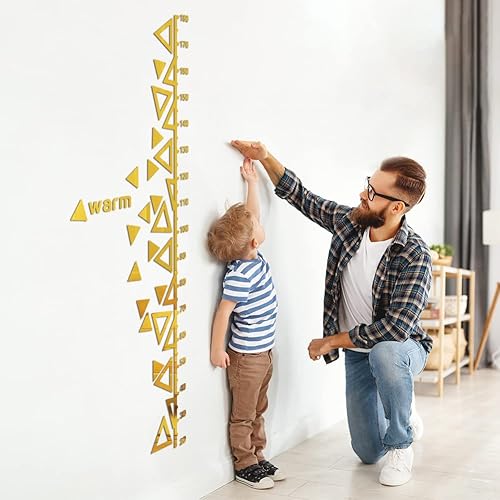 Miniatura 5 de Adhesivo de espejo de pared para niños, medición de altura, calcomanías de espejo de vidrio, autoadhesivas, regla de crecimiento, calcomanía de
