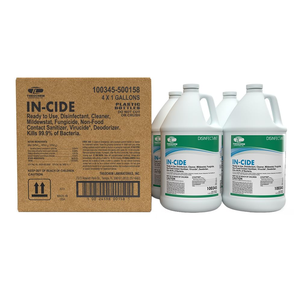 Laboratories in-Cide Multi Surface Fresh Disinfectant Cleaner (Gallon) 4 Pack