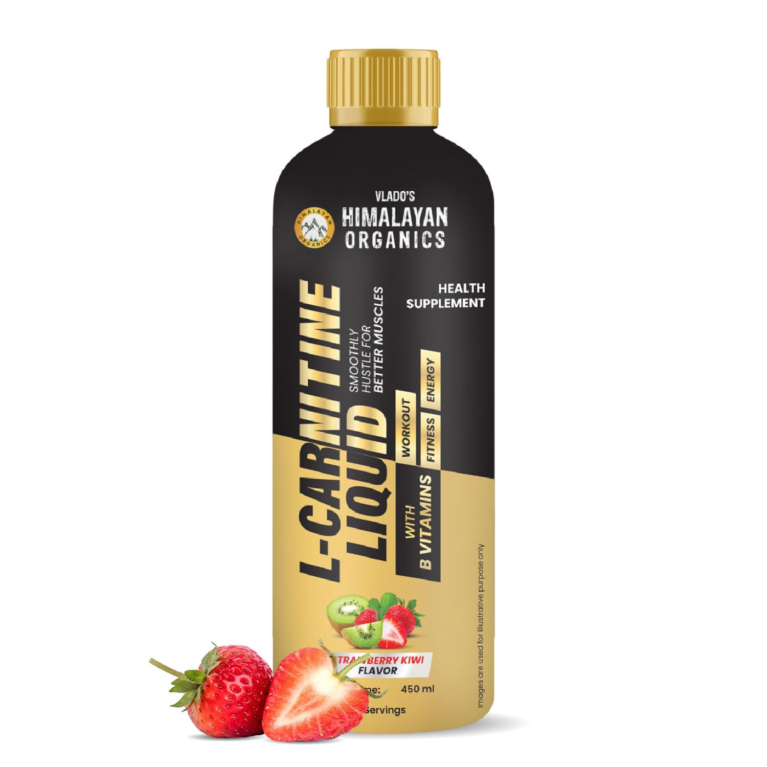Vlado's Himalayan Organics L Carnitine Liquid 3000 mg I with Vitamin B3, B5, B6 I Pre Workout, Intra Workout & Post Work