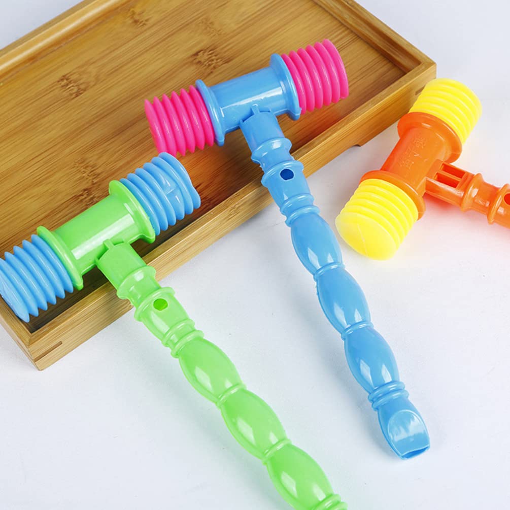 Juego de 8 juguetes de martillo para bebé, juguetes musicales para golpear y golpear chirriantes para niños pequeños de 1 a 3 años | Mazo de martillo de plástico colorido para aprendizaje 3