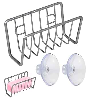 キッチンシンク吸引ホルダー 吸引カップスポンジホルダー 半円　アーチ丸型 Amazon｜Yazoni 2イン1 スポンジホルダー キッチンシンク用 吸盤