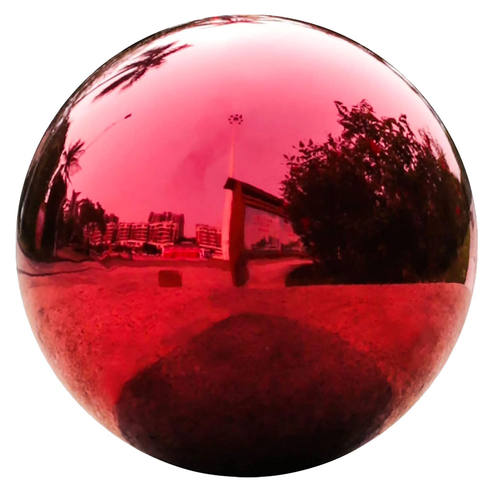 Sfera Riflettente da Giardino in Acciaio Inox 20 CM Globo a Specchio Lucido senza Soluzione di Continuità Decorazione Esterna Resistente alla Corrosione per Prato Stagno e