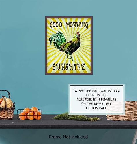 Miniatura 6 de Rooster Kitchen Decor - Cafe Wall Decor - Dining Room Artwork - Rooster Print - Retro Kitchen Art - Good Morning Sunshine - Restaurant Picture -