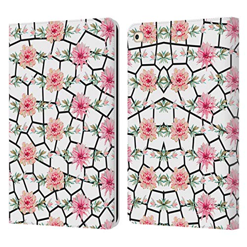 Coque en cuir de qualité Haroulita Fleurs Roses exclusive pour Apple iPad 9.7